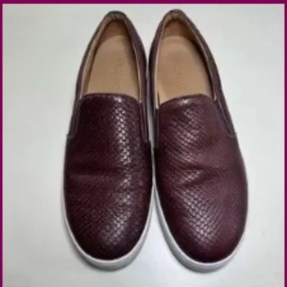 Vionic Burgundy Textured Casual Slip-Ons - Picture 4 of 5